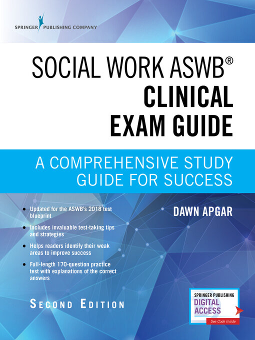Title details for Social Work ASWB Clinical Exam Guide by Dawn Apgar - Wait list